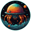Imaginative whimsical crab spaceship