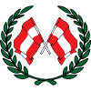 Flags austria in laurel wreath