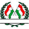 Flags Hungary laurel wreath banner