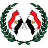 Flags Egypt in laurel wreath