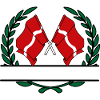 Flags Latvia laurel wreath banner