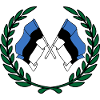 Flags Estonia in laurel wreath