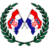 Flags Croatia in laurel wreath