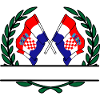 Flags Croatia laurel wreath banner