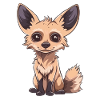 Cute fox with big eyes