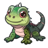 Bébé dragon souriant mignon