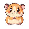 Cute hamster with big eyes