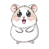 Cute Hamster Cartoon Character