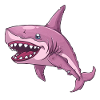 Naughty shark with big teeth