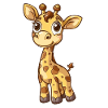 Cute giraffe with big eyes