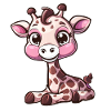 Cute giraffe with big eyes