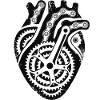 Mechanical Biker Heart Motif