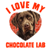 Brun Labrador JEG ELSKER MIN CHOKOLADE LAB ejer