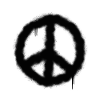 Peace-Zeichen / Graffiti / Spraypaint mit Drips
