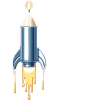 WAX Launch Repeat – Witziges Raketen-Kerzen-Design