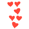 Hearts Pattern Heart Red
