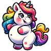 Kunterbuntes Einhorn-Kuscheldesign