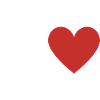 Letter c red heart