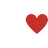Letter h red heart