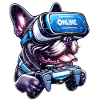 Dog Lover,French Bulldog VR Gamer