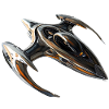 With the spaceship through space