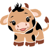 Bébé taureau surpris
