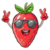 Strawberry, Sunglasses, Summer, Fruit Peace