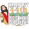 Gratulerer med 44-årsdagen Vi sees snart Funny Jesus Meme