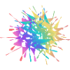 Farbklecks Regenbogen
