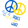 Peace not war (Yellow & Blue)