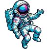 Bunter Cartoon-Astronaut