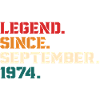 Legend Since September 1974