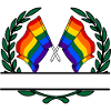 Flags Rainbow laurel wreath banner