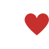 Lettre k cœur rouge