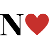 Letter n red heart
