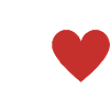 Letter s red heart
