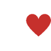 Letter o red heart