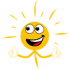 Sun that raises its thumbs