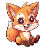 Cute Fox Cartoon Character