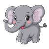 Cute Gray Elephant Friend