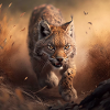 Rennender Luchs