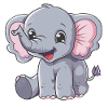 Éléphant mignon pour les enfants