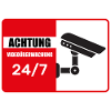Attention vidéosurveillance, panneau, panneau d’avertissement