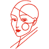 Red Geometric Human