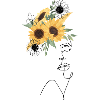 Lady Lineart Sunflowers