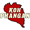 Koh Phangan Island Map Red