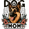 Dog mom with German Shepherd
