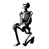 Kneeling Skeleton - Tarot Death-inspired
