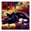 Cat Knitted Throw Comfort