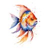 Aquarelle de poisson tropical vibrant